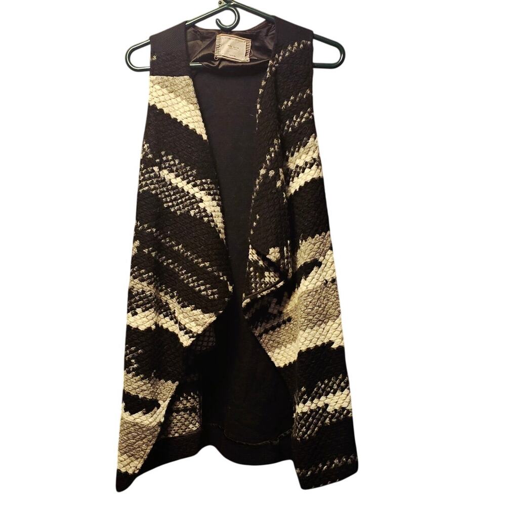 Anthropologie Guest editor wool blend cardigan vest size xs